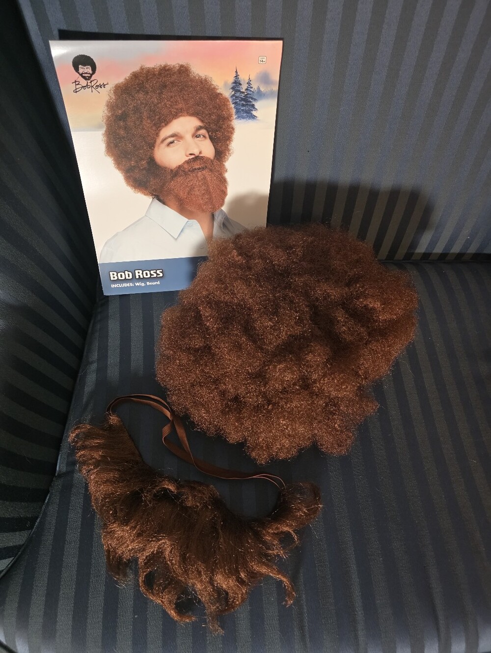 Bob Ross Wig and Beard Brown ONE SIZE FITS MOST